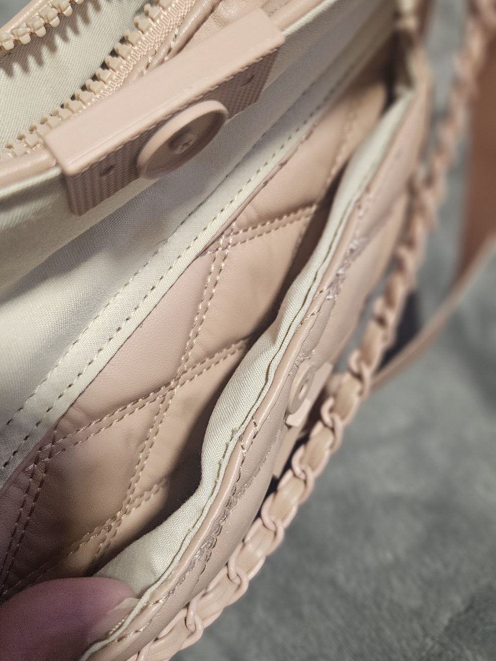 Kendall & Kylie Quilted Leather Crossbody Bag in Nude - Picture 9 of 10